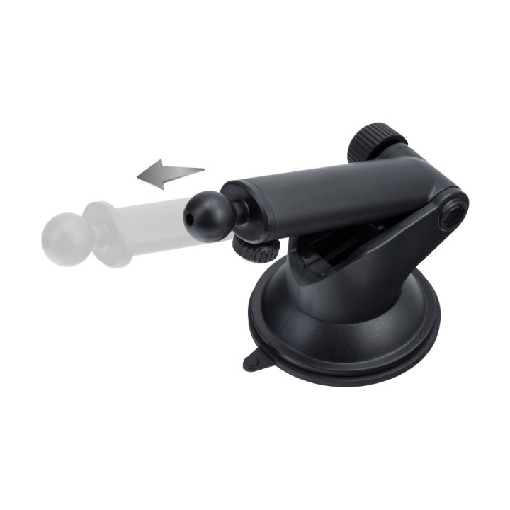 Uchwyt na telefon do samochodu uniwersalny Forcell F-Grip Carbon Bracket ramię regulowane do szyby / kokpitu czarny