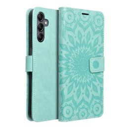Flip case for Samsung A14 4G / A14 5G Mezzo Book mandala green