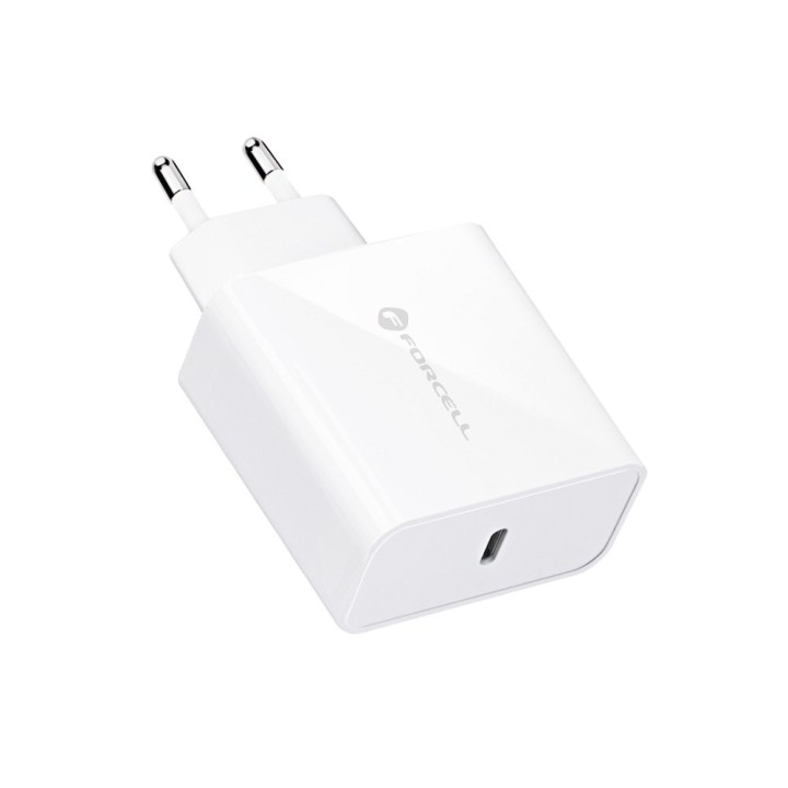 Wall charger for phone Forcell F-Energy USB C QC4.0 PD 3A 45W TFK-TC-45WPD white