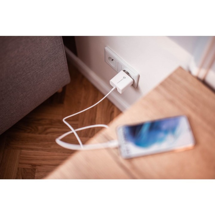 Мережевий зарядний пристрій для телефону Forcell F-Energy USB C QC4.0 PD 3A 45W TFK-TC-45WPD білий
