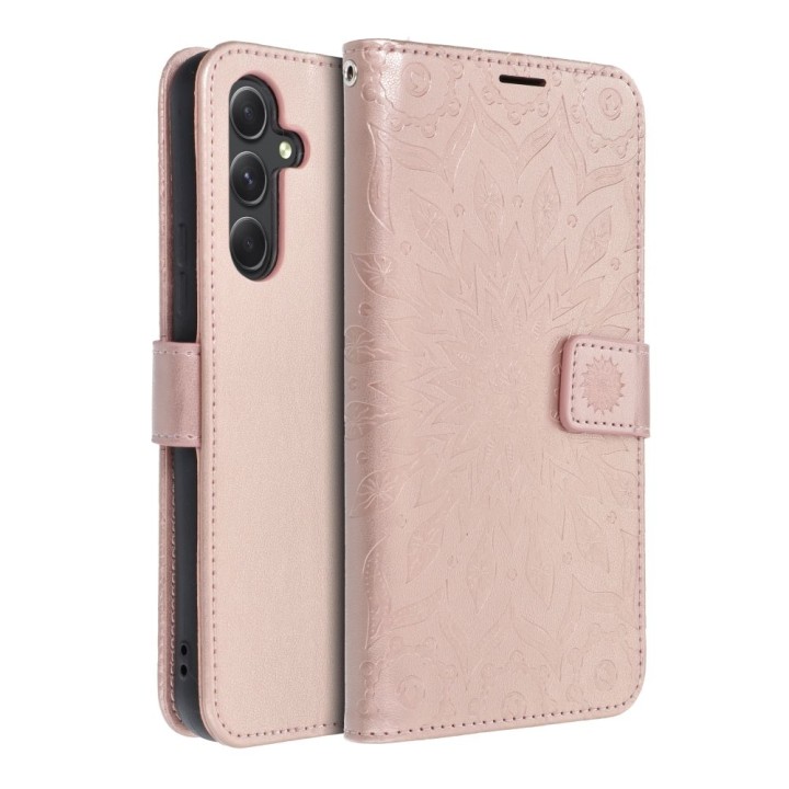 Etui z klapką na Samsung A54 5G Mezzo Book mandala złoto-różowe