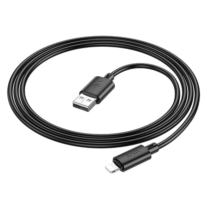 Кабель USB-A – Lightning Hoco 2,4A 1 m X88 чорний