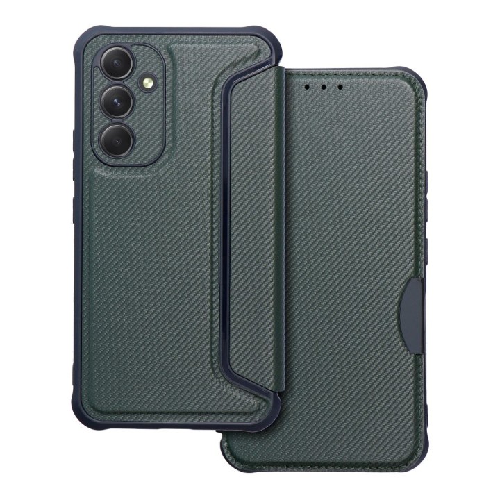 Flip case for Samsung A54 5G Razor Book dark green
