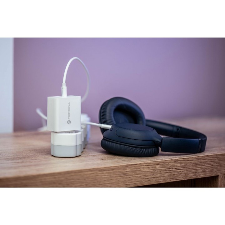 Сетевое зарядное устройство для телефона Forcell F-Energy USB C QC4.0 PD 3A 45W TFK-TC-45WPD белое