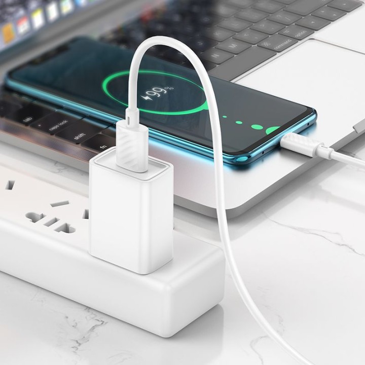 Кабель USB-A – USB-C Hoco 3A 1 m X88 белый