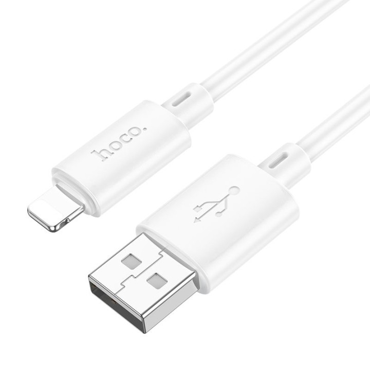 Кабель USB-A – Lightning Hoco 2,4A 1 m X88 білий