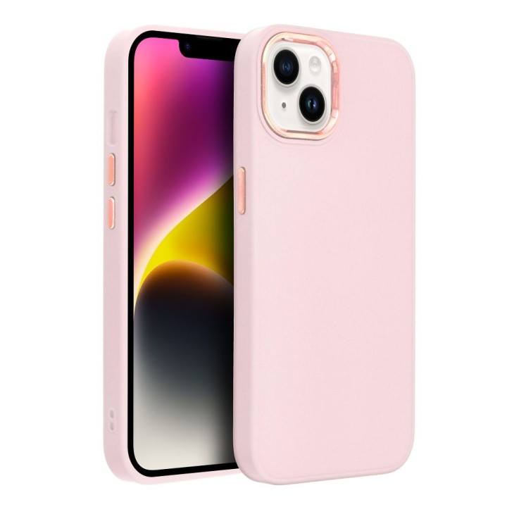 Чехол для iPhone 12 / 12 PRO Frame пудрово-розовый
