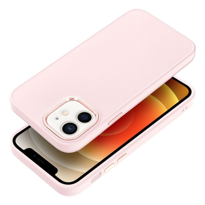 Чохол для iPhone 12 / 12 PRO Frame пудрово-рожевий