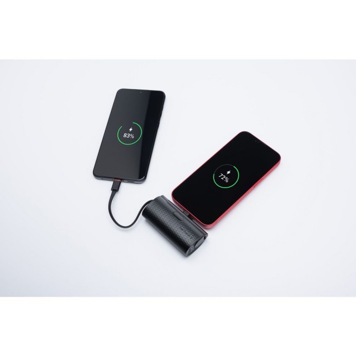 Powerbank Forcell F-Energy Power Plug F5K3 PD 20W 5000 mAh z wbudowanym złączem Lightning czarny