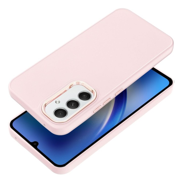 Etui na Samsung A54 5G Frame pudrowy róż