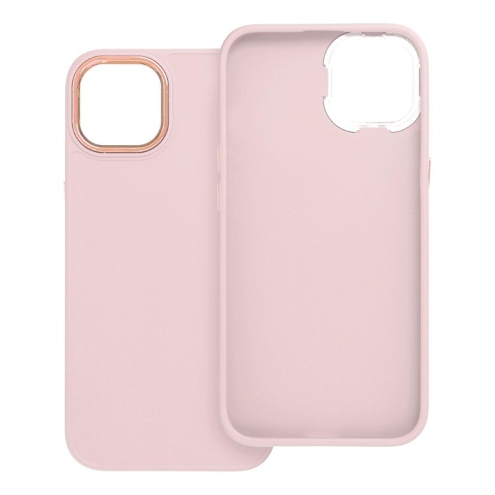 Чехол для iPhone 13 Frame пудрово-розовый
