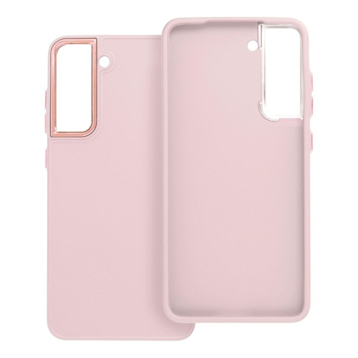 Чехол для Samsung S21 FE Frame пудрово-розовый