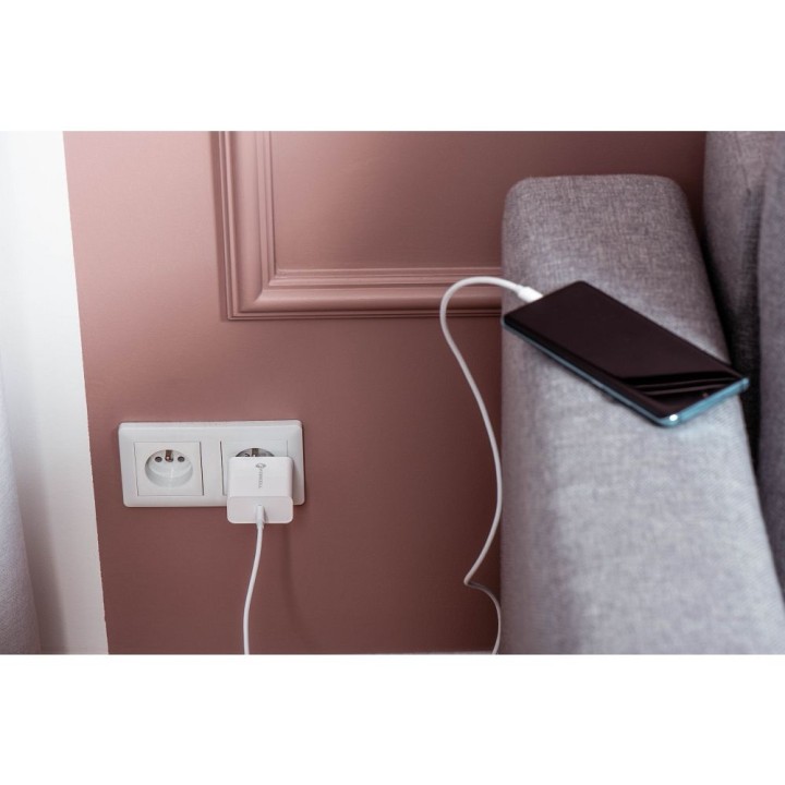 Мережевий зарядний пристрій для телефону Forcell F-Energy USB C QC4.0 PD 3A 45W TFK-TC-45WPD білий