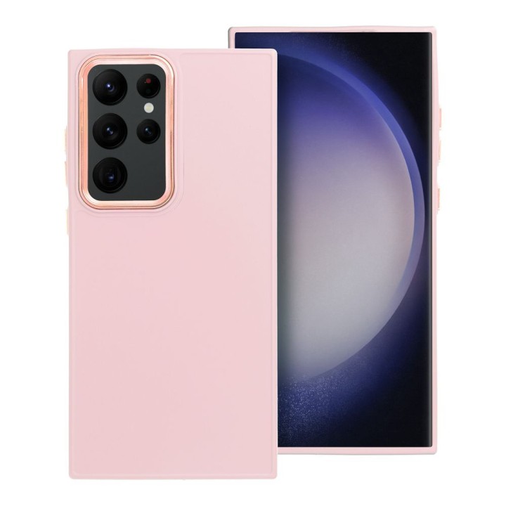 Чохол для Samsung S23 ULTRA Frame пудрово-рожевий
