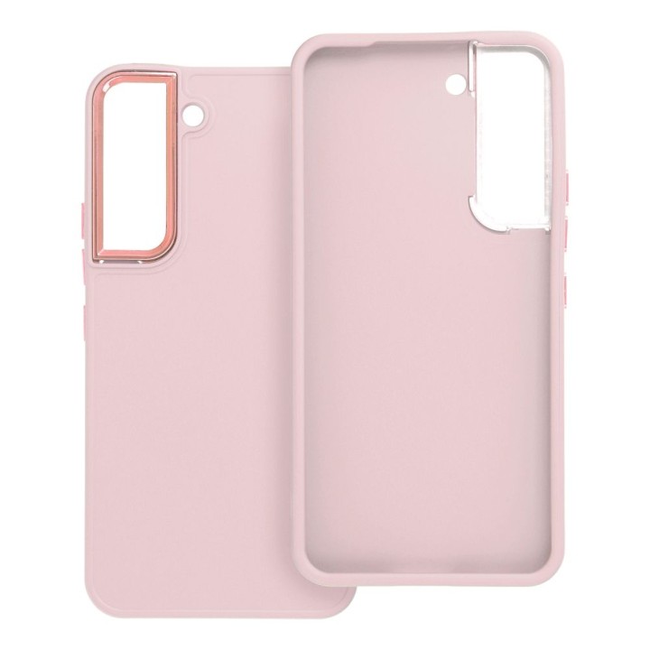 Чехол для Samsung S22 Frame пудрово-розовый
