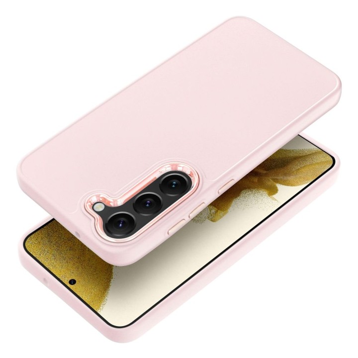 Чохол для Samsung S23 Frame пудрово-рожевий
