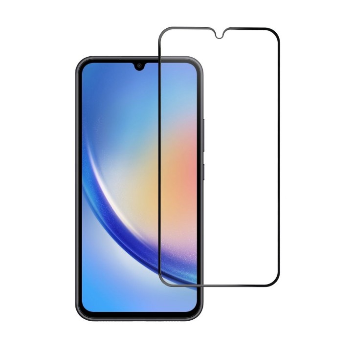 Tempered glass 5D Full Glue for Samsung A34 5G (case friendly) Blue Star black