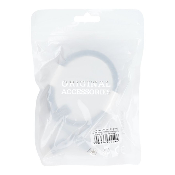 Кабель USB-C – USB-C PD 40W 2 m HD23 чорний