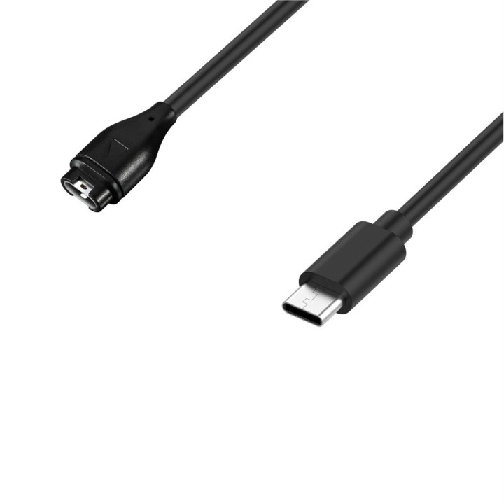 Cable type C for charging smartwatch GARMIN FENIX 5 / 5 Plus / 5S / 5X / 6 / 6S / 6X / 7 / VIVOACTIVE 3 etc. HD24 1 m black