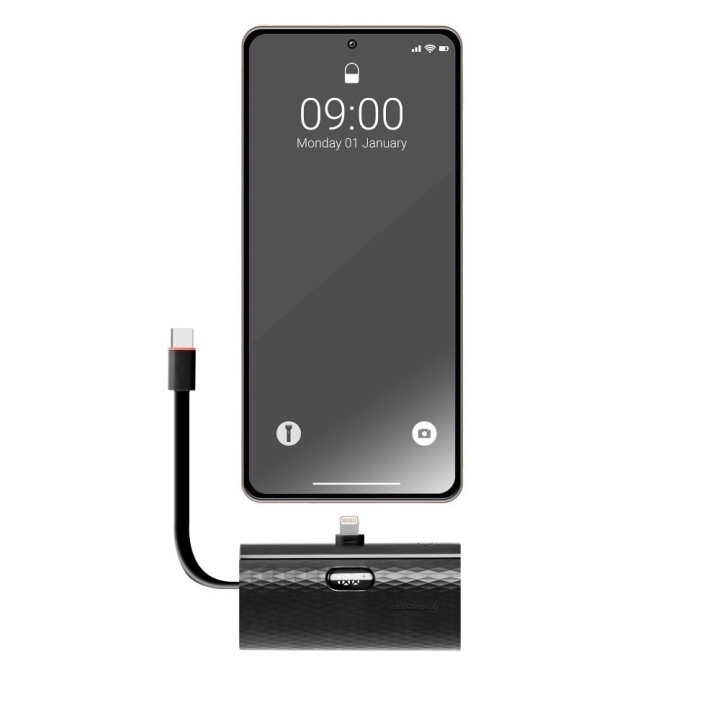 Power bank Forcell F-Energy Power Plug F5K3 PD 20W 5000 mAh with built-in connector Lightning black