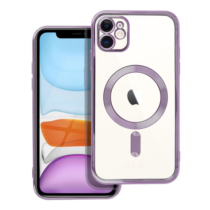 Чехол для iPhone 11 Electro Mag Cover совместимый с MagSafe фиолетовый