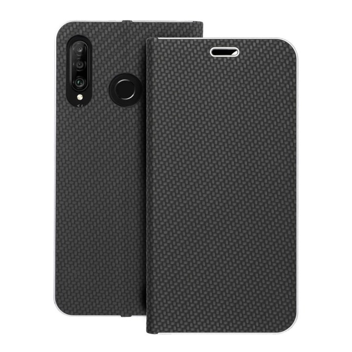Flip case for Huawei P30 LITE Luna Book Carbon black