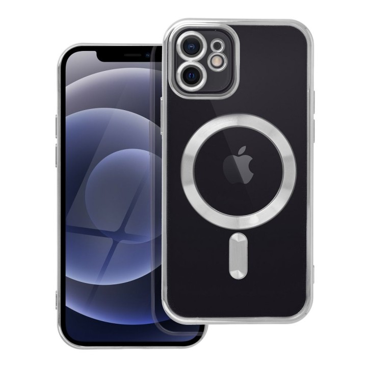 Case for iPhone 12 Electro Mag Cover MagSafe compatible silver