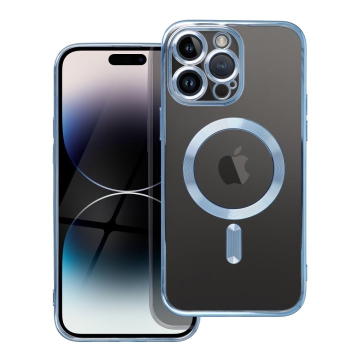 Чехол для iPhone 13 PRO Electro Mag Cover совместимый с MagSafe синий