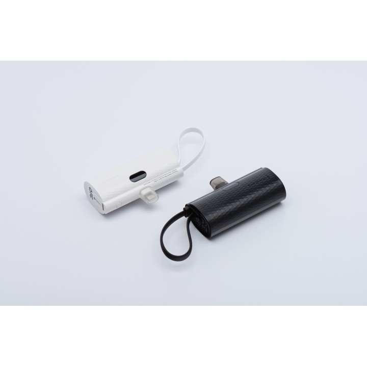 Повербанк Forcell F-Energy Power Plug F5K3 PD 20W 5000 mAh із вбудованим роз’ємом Lightning чорний