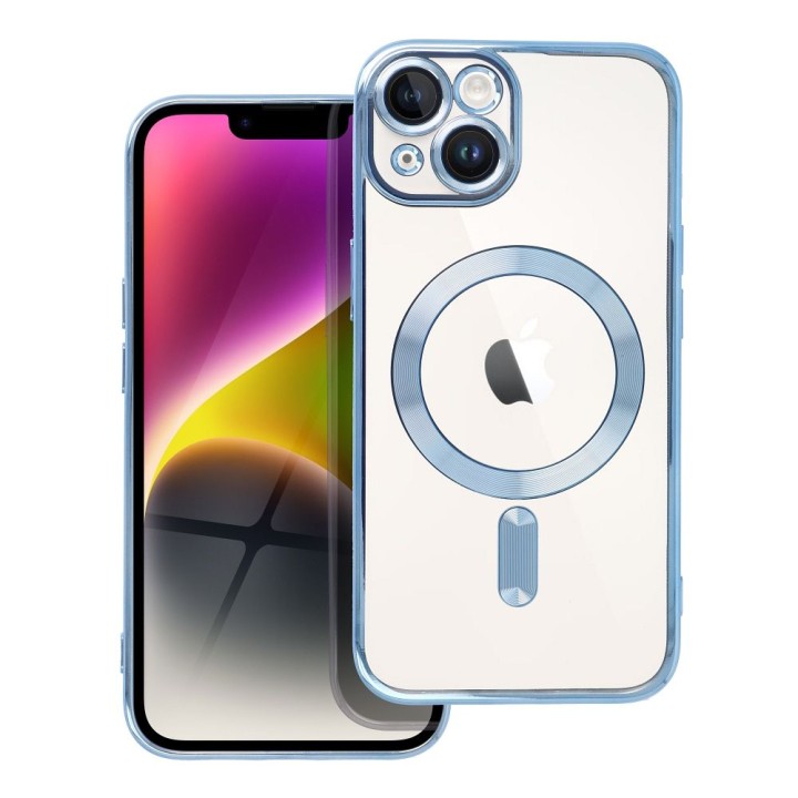 Чехол для iPhone 14 Electro Mag Cover совместимый с MagSafe синий
