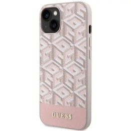 GUESS чохол для IPHONE 14 сумісний з MagSafe GUHMP14SHGCFSEP (GCUBE Stripes) рожевий