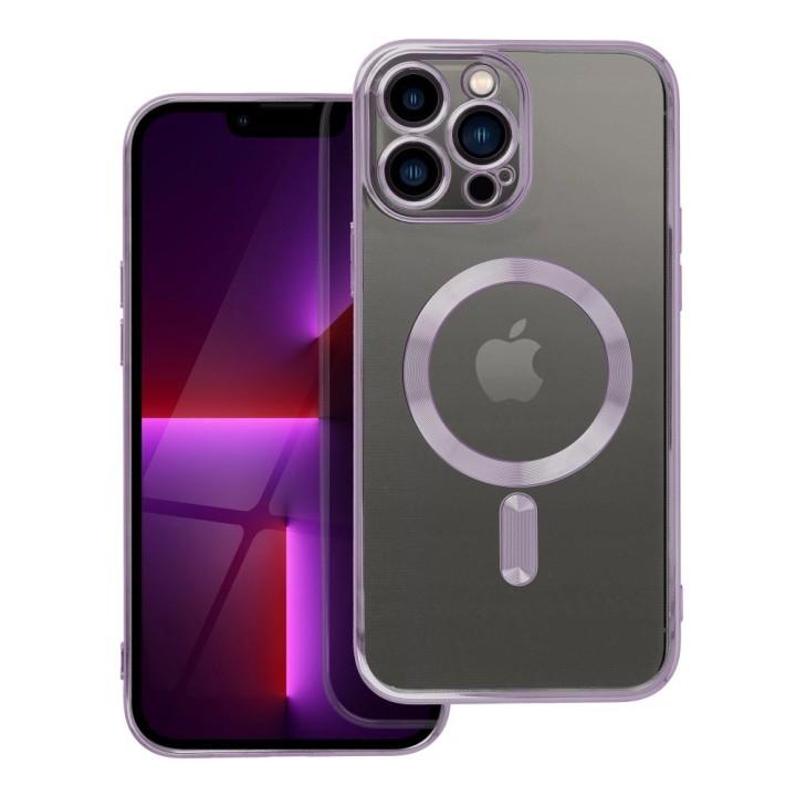 Чехол для iPhone 13 PRO MAX Electro Mag Cover совместимый с MagSafe фиолетовый