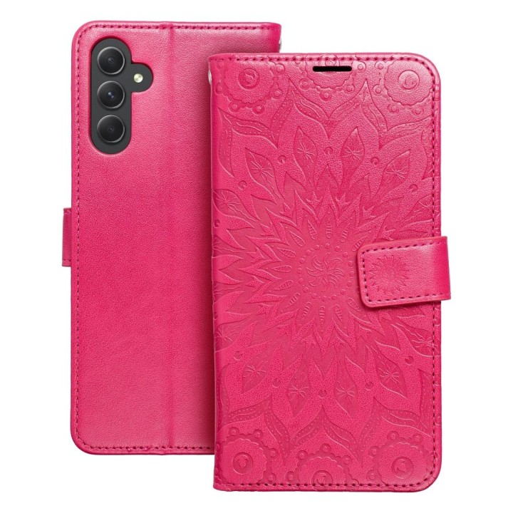 Flip case for Samsung A14 4G / A14 5G Mezzo Book mandala magenta