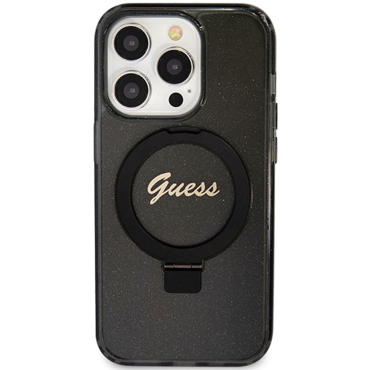 GUESS чехол для IPHONE 15 Pro Max, совместимый с MagSafe GUHMP15XHRSGSK, для iPhone 15 Pro Max (совместимый с Magsafe / Glitter