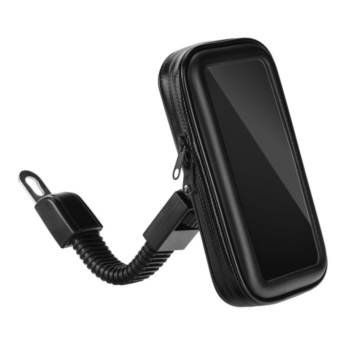 Waterproof motorcycle holder with zipper ( 4,8" - 5,5" ) CM756 black