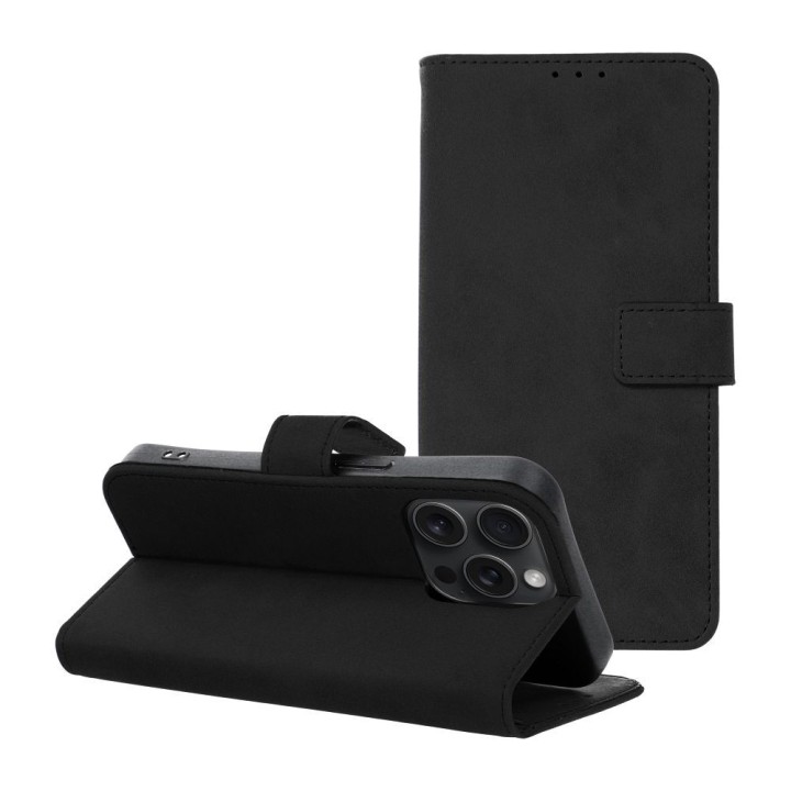 Чехол с клапаном для iPhone 15 PRO Tender Book черный