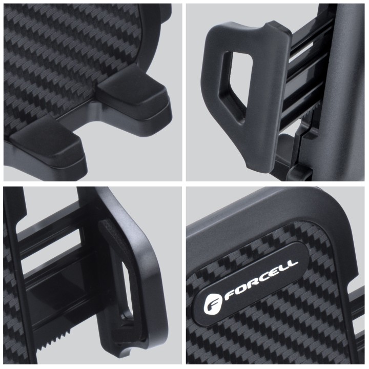 Universal car phone holder Forcell F-Grip Carbon Bracket arm 17cm for windshield black