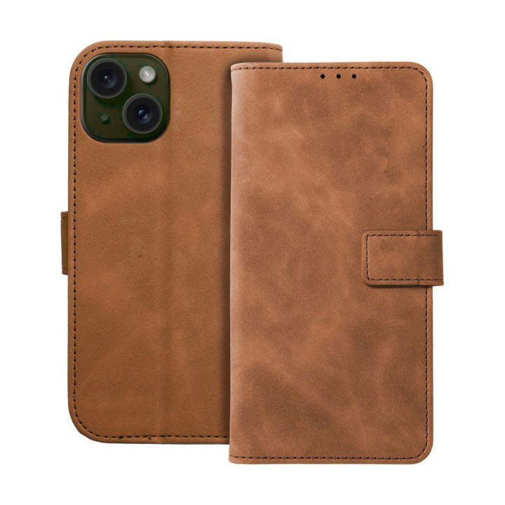 Flip case for iPhone 15 Tender Book brown