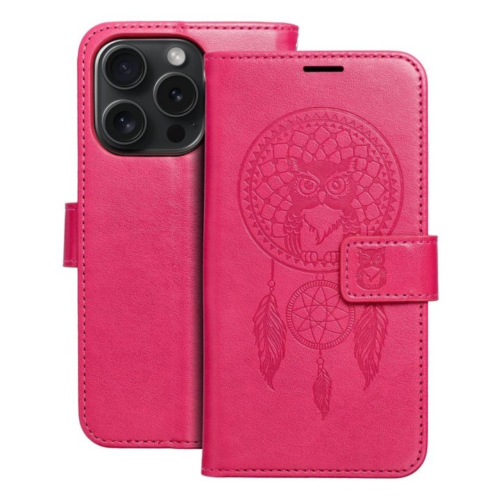 Flip case for iPhone 15 PRO Mezzo Book dreamcatcher magenta