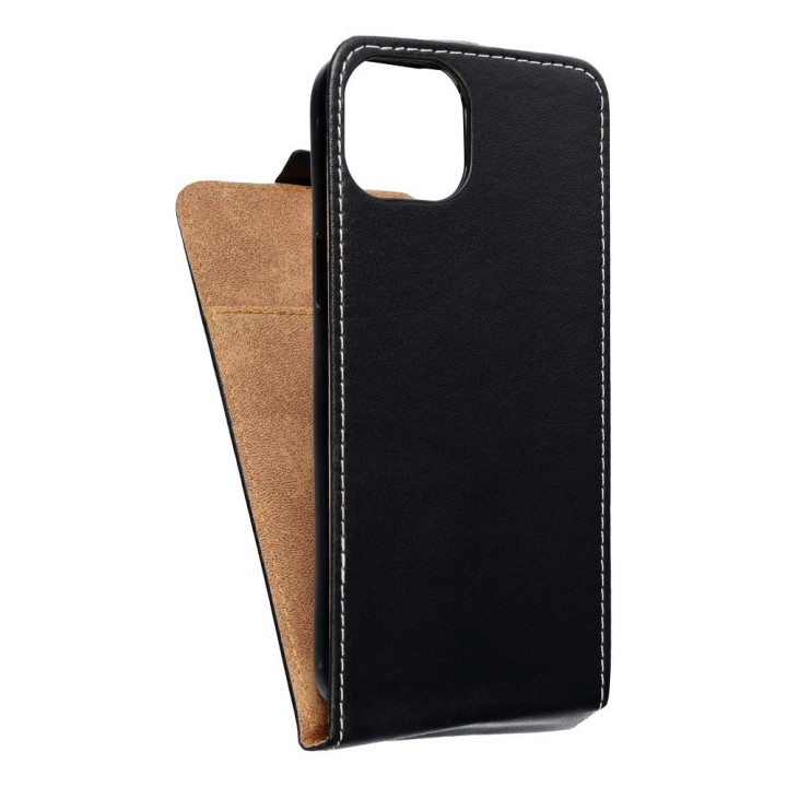 Flip case vertical for iPhone 15 PLUS Slim Flexi Fresh black