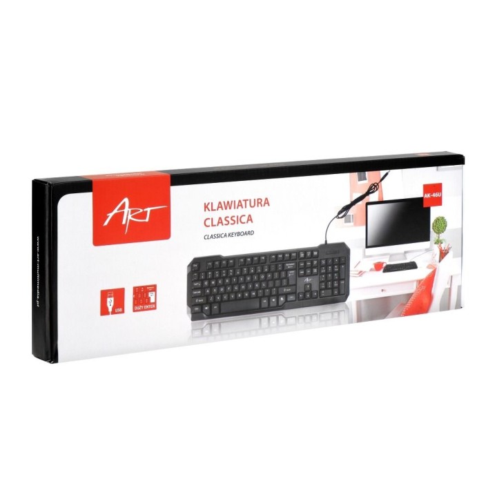 ART keyboard wired USB A QWERTY AK-46U black