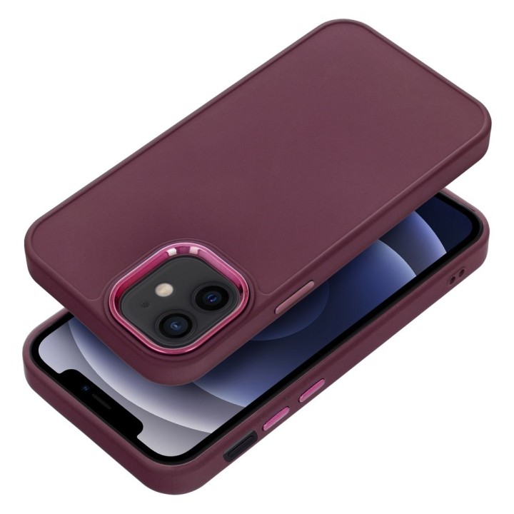 Etui na iPhone 12 MINI Frame fioletowe
