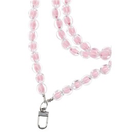 Phone lanyard, charm for phone - COLORFUL / cord length 120cm (60cm in a loop) / neck - pink