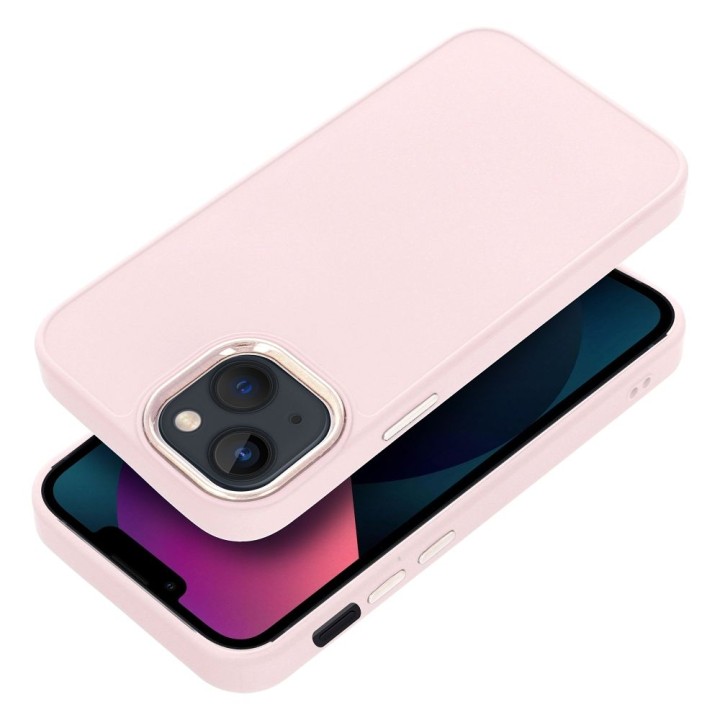 Чехол для iPhone 13 MINI Frame пудрово-розовый