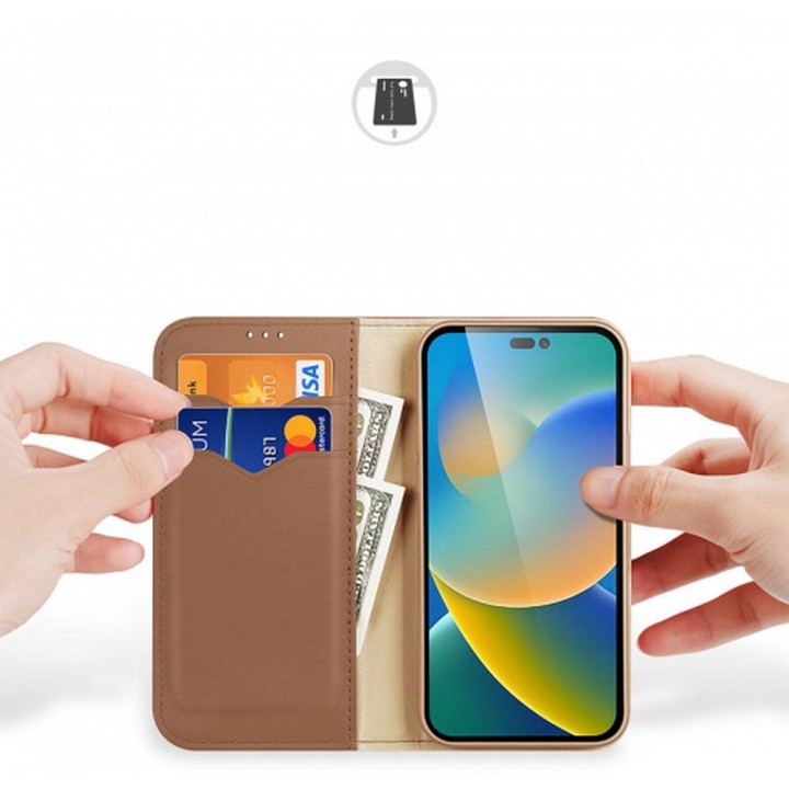 DUX DUCIS чехол HIVO для IPHONE 15 Pro коричневый