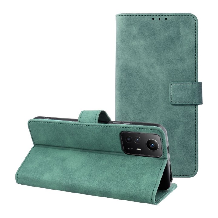 Чехол с клапаном для Xiaomi Redmi NOTE 12S Tender Book зеленый