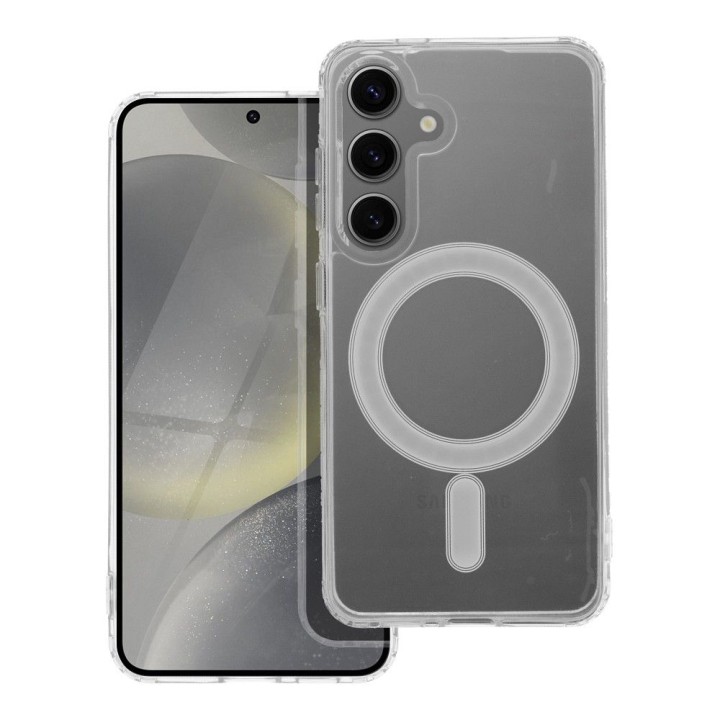 Case for Samsung S24 Clear Mag Cover (Str) compatible with MagSafe transparent