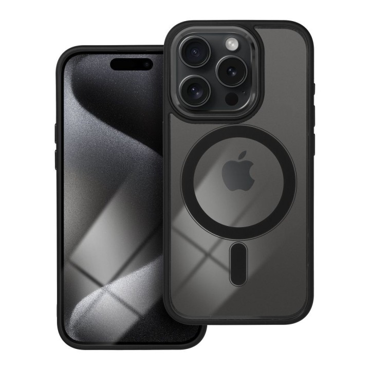 Case for iPhone 15 PRO Color Edge Mag Cover MagSafe compatible black