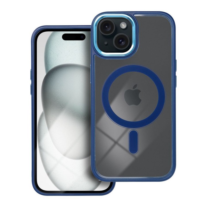 Case for iPhone 15 Color Edge Mag Cover MagSafe compatible blue