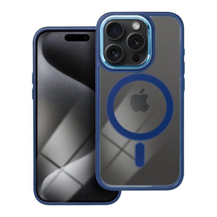 Case for iPhone 15 PRO Color Edge Mag Cover MagSafe compatible blue